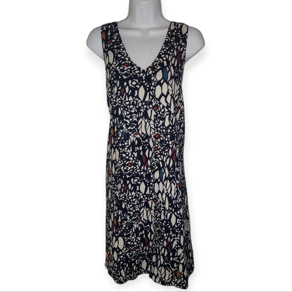 Edmé & Esyllte Anthropologie Abstract Print Sleeveless Midi Dress Size L